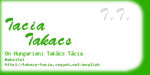 tacia takacs business card